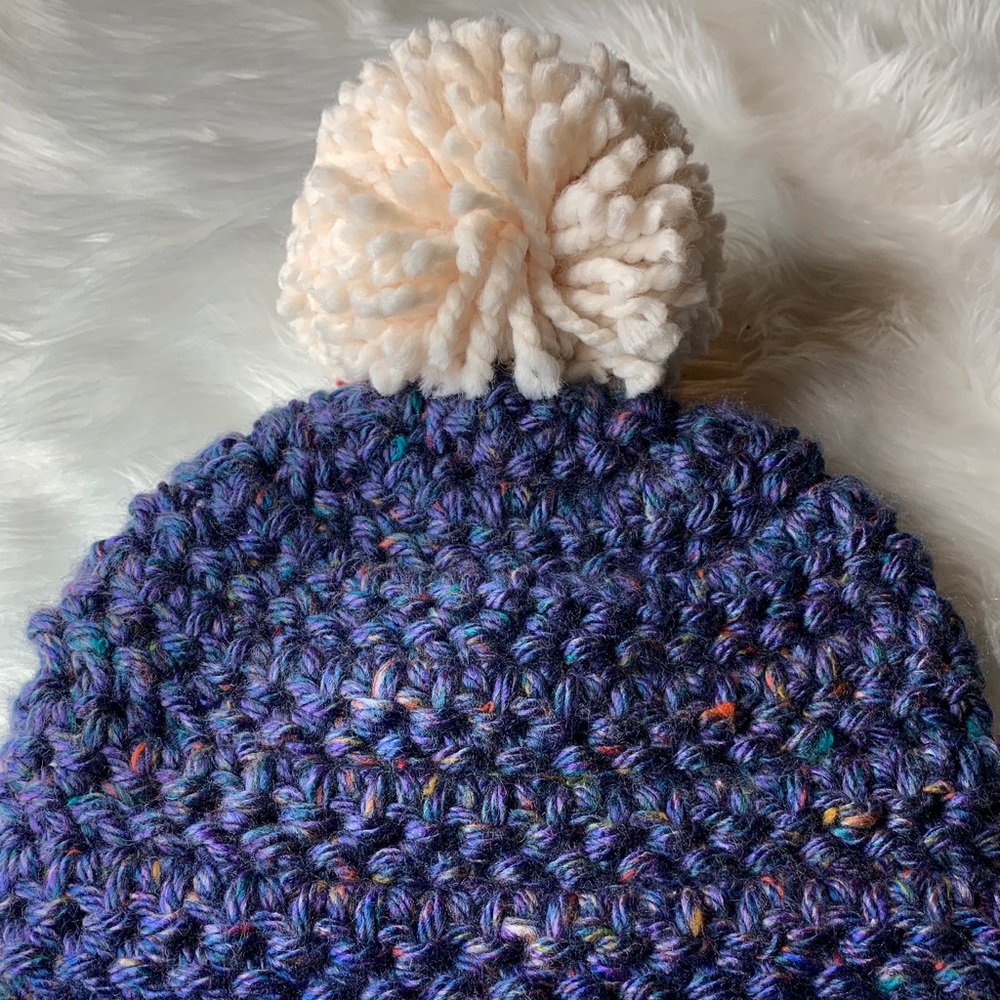 Handmade chunky crochet Beanie with Pom Pom